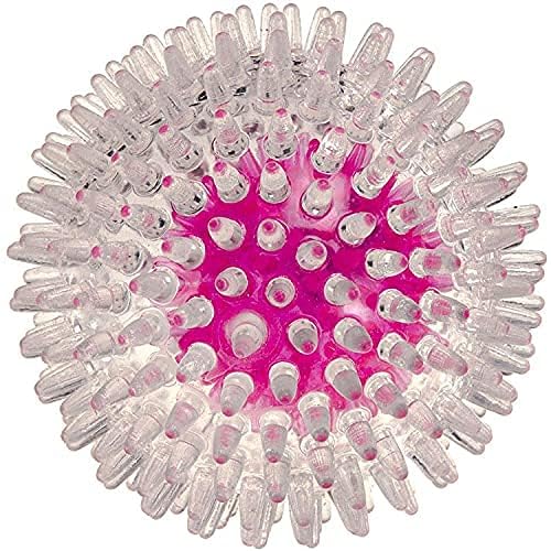 ChumsPet Large Size Spiked Dog Ball Toy with Inner Ball  Squeaky Rubber Chew and Play Toy for Medium and Large Breed Dogs