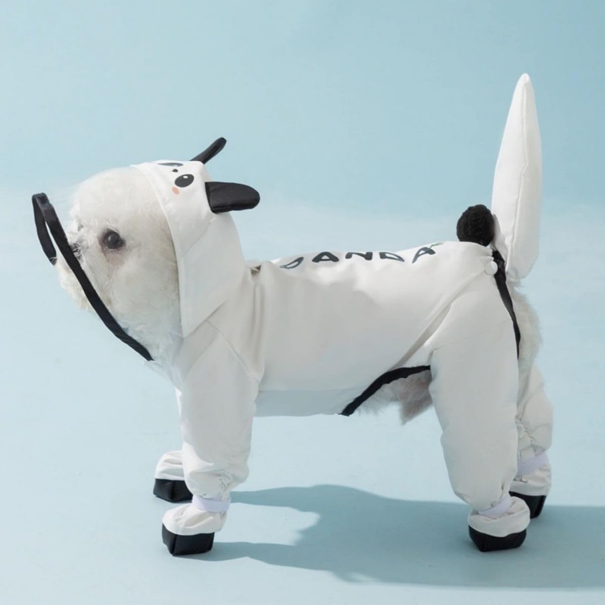 Harikaji Small Dog Raincoat, Tail Protect Feet Cover Waterproof Dog Rain Jacket For Puppy, Panda, Xl