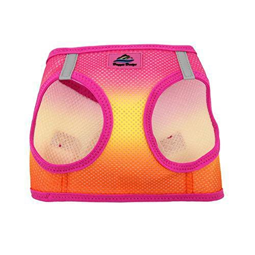Doggie Design Dog Harness - No Choke Dog Harness, Dog Vest, Mesh Polyester, Pet Harness, Simple Step In And Go Design, Harness For Dog - Raspberry Pink And Orange - 2Xl