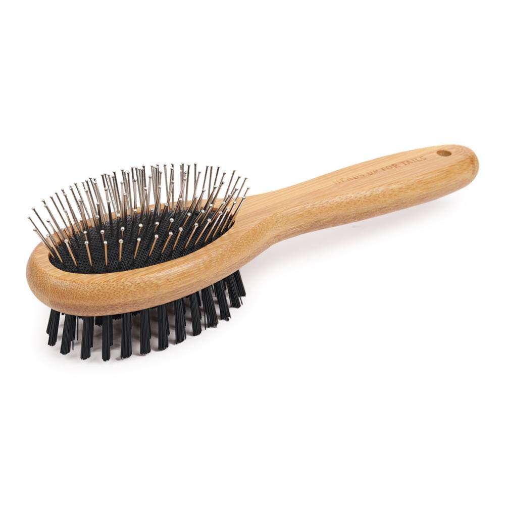 Heads Up For Tails Bamboo Double Sided Brush For Dogs  S