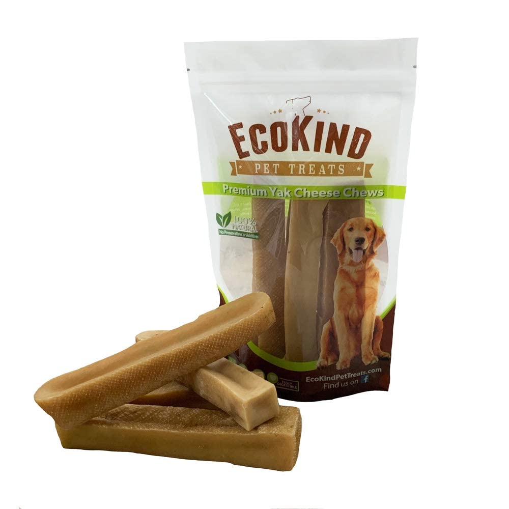 EcoKind Premium Gold Yak Cheese Himalayan Dog Chews, Dog Treats Large Breed, All Natural, High Protein Dog Chew, Cheese, Large -