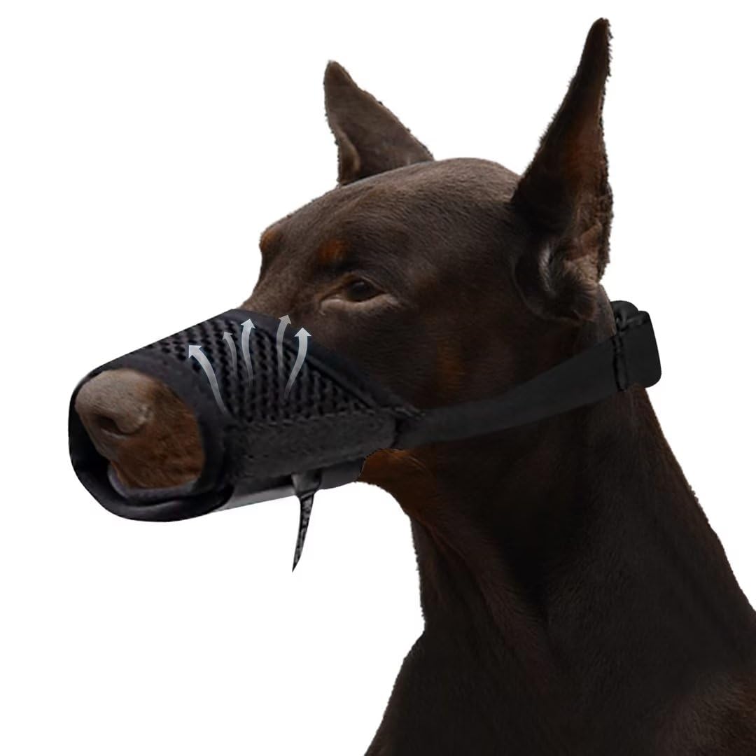 Lxnoap Black Quick Muzzle For Small Dogs Mouth Cover Adjustable Drinkable Comfortable Breathable For Biting Barking Chewing Size S