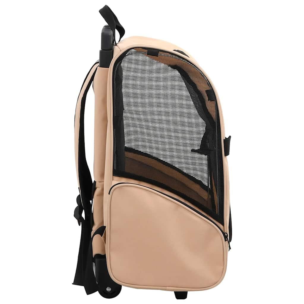 vidaXL Foldable Multipurpose Pet Trolley Beige, 170192