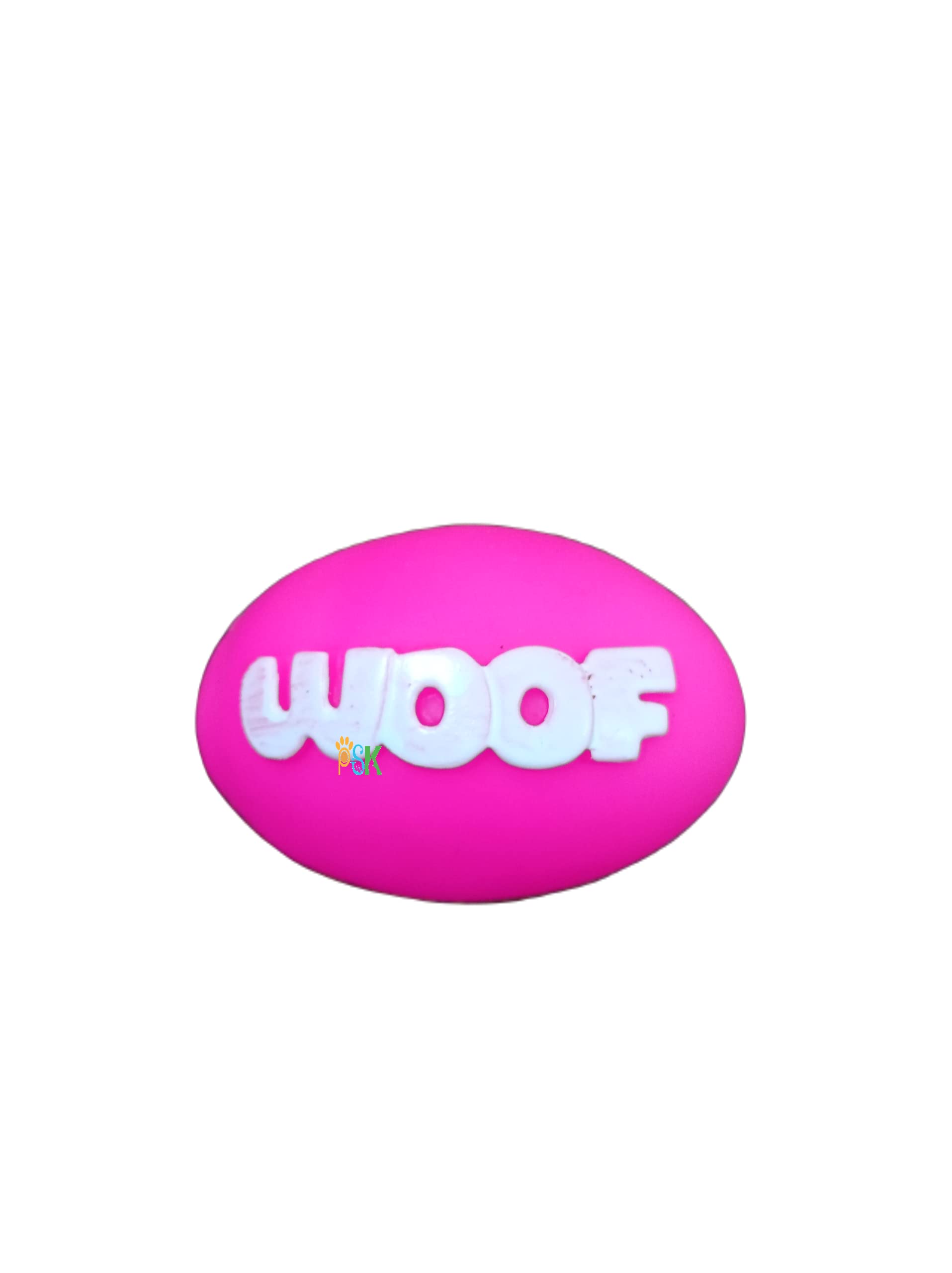 Psk Pet Mart Woof Spikey Rugby Toy Ball For Dogs | Rubber Squeaky Toy Ball For Dogs | Chew Toy For Dogs | Teething Toy For Puppi