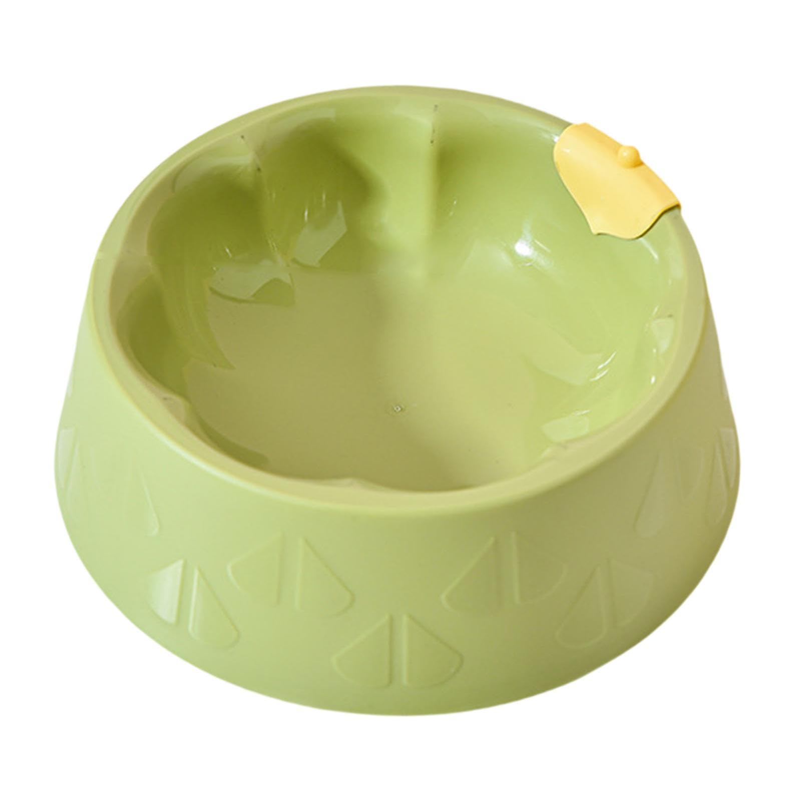 Atorse Cat Bowl Pet Feeder Bowl Dish Drinking Travel For Small Food Water Bowl Green