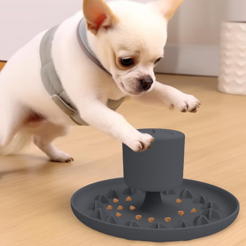 YouCvita Slow Feeder Dog Bowl with Suction Base - Rocking Snuffle Mat for Quick to eat Pets, 4-Size Food Puzzle Feeder, Dishwash