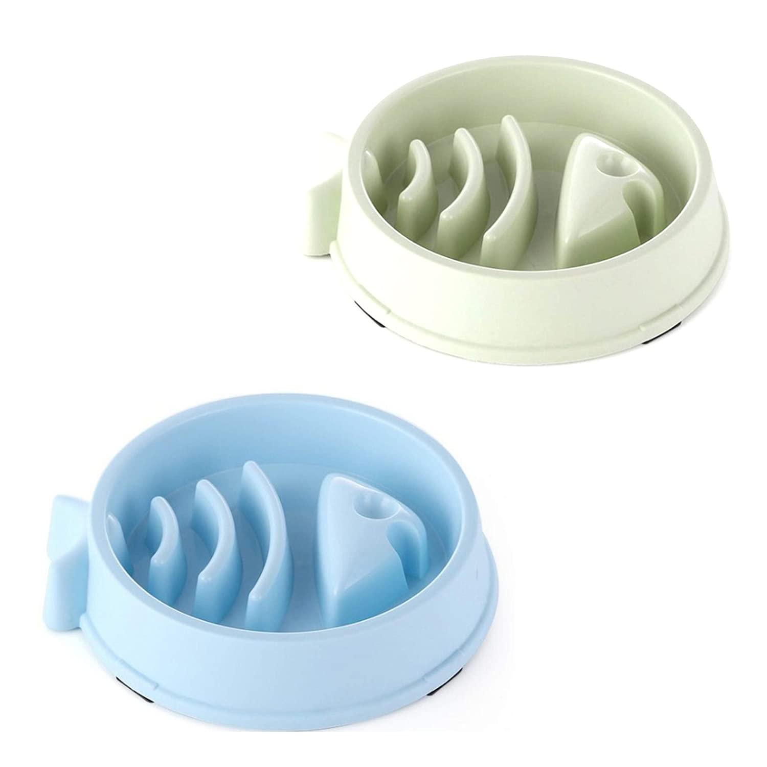 Emily Pets Pet Slow Eating Feeder Dog Bowls Pack 2 Combo Slow Eating Dog Bowl  Interactive Feeder  Slow Down Feed Dog Cat Fee