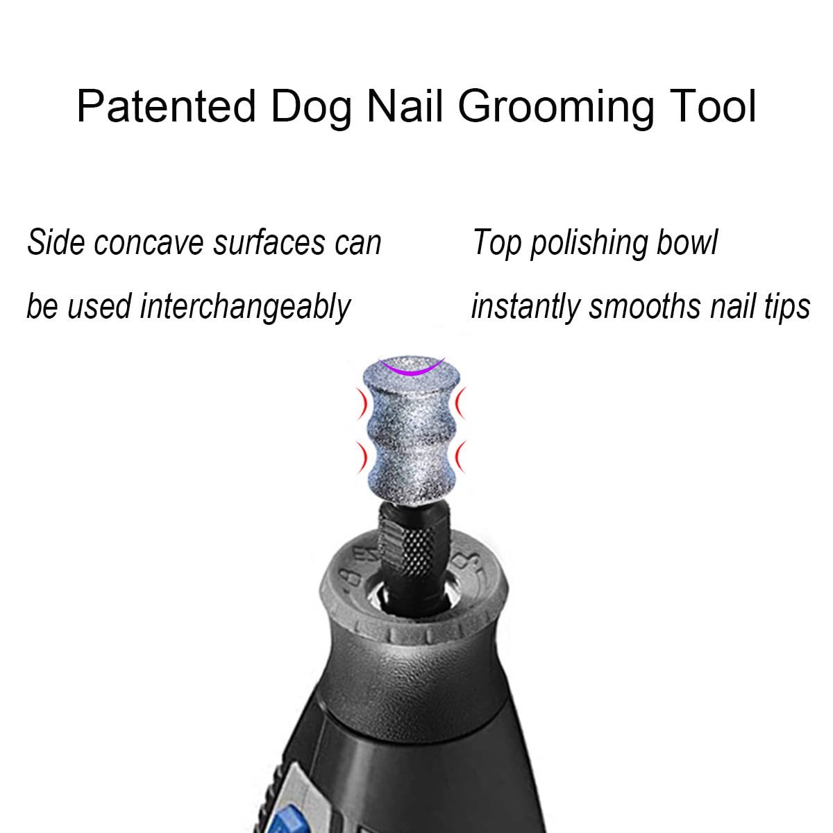 Ovatavo Dog Nail Grinder Attachment For Dremel - 1/8    Diamond Rotary Nail Grinder Bits For Large Medium Dogs Nail Care - Gift