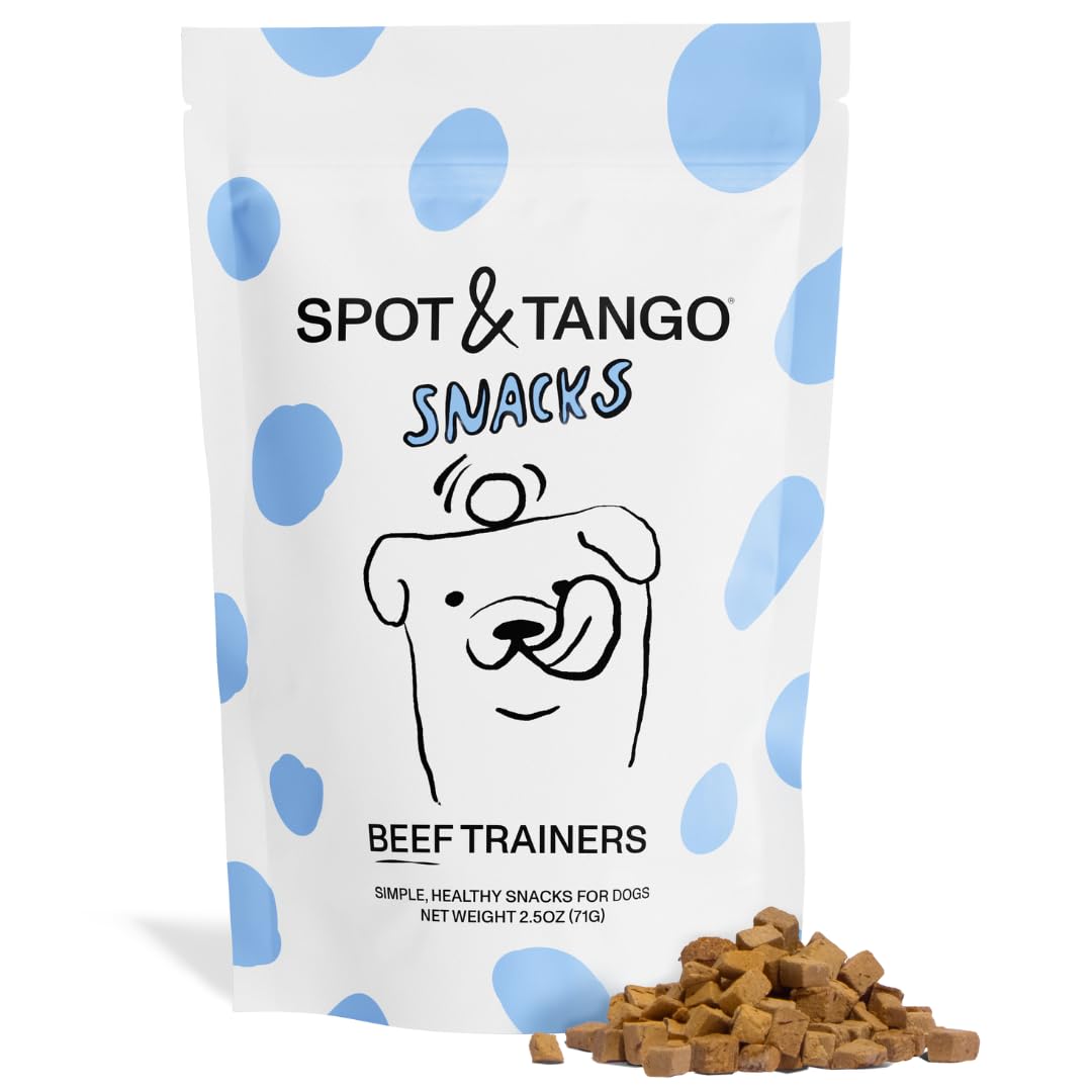 Spot & Tango Beef Dog Training Treats - 100% Beef Liver, Freeze-Dried Dog Snack - Grain & Gluten-Free - for Small, Medium, and L
