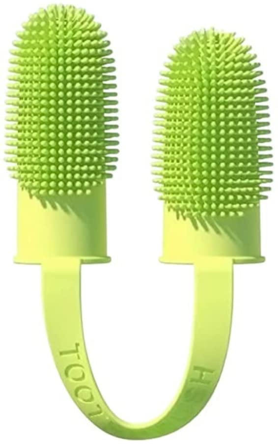 Kickzu Dog Toothbrush Cat Finger Toothbrush Pet Teeth Cleaning | Soft Bristles For Easy Dental Care | Toothbrush Suitable For La