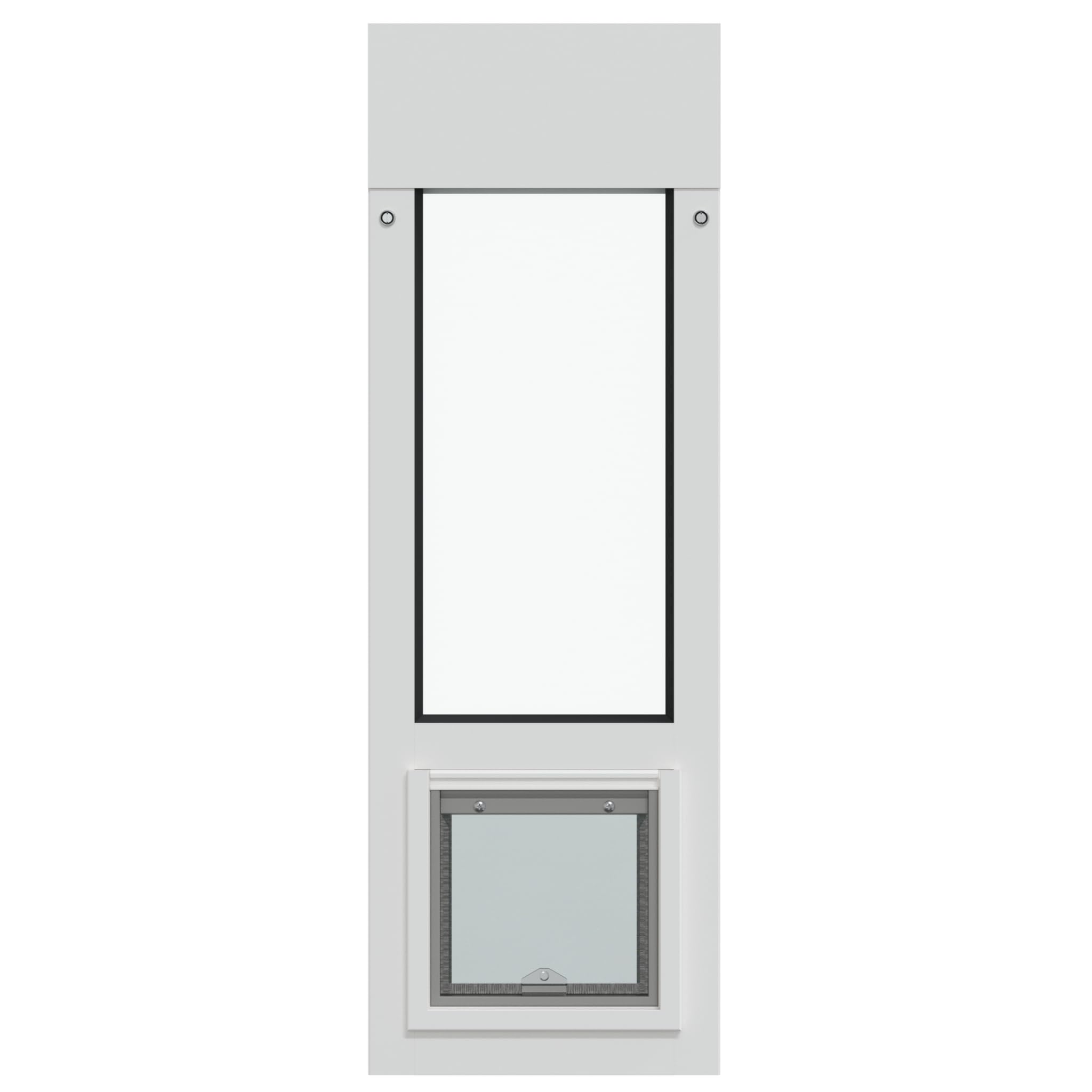 Liberty Cat Door for Horizontal Windows| Cat Door for Vinyl Windows | Sturdy Design for Window Insert | White Frame | 48.5 - 50