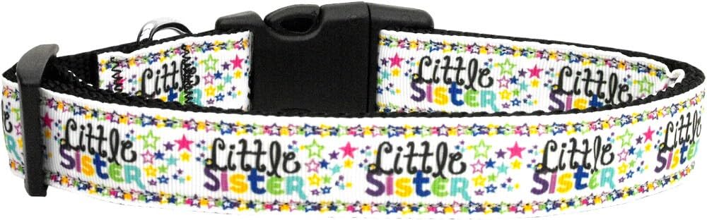 Pet Dog & Cat Nylon Collar or Leash, "Little Sister" LG Collar