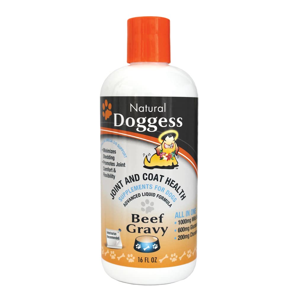 DOGGESS Dressing Best Hip and Joint Supplement for Dogs, Glucosamine & Chondroitin/Joint Health/Salmon Oil for Dogs Skin and Coa