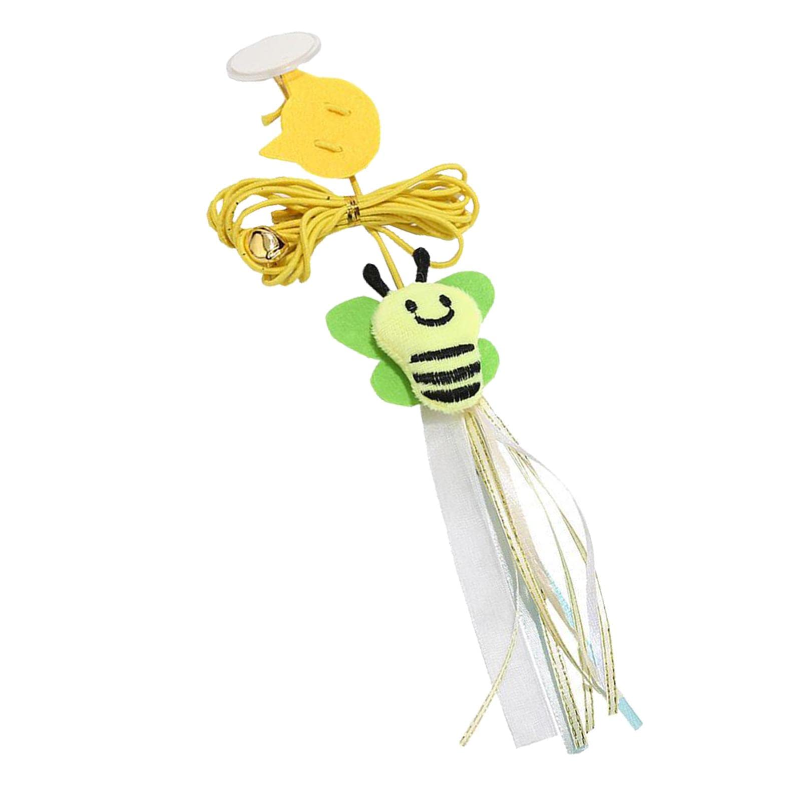 Myaddiction Pet Cat Teaser Toy For Indoor Cats Hanging Retractable Interactive Toy Bee