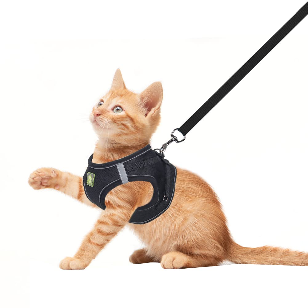 Feimax Dog Harness And Lead Set, No-Pull Breathable Soft Mesh Puppy Vest Harness Reflective Adjustable Pet Harnesses For Small Medium Dogs And Cats - Outdoor Easy Control For Walking