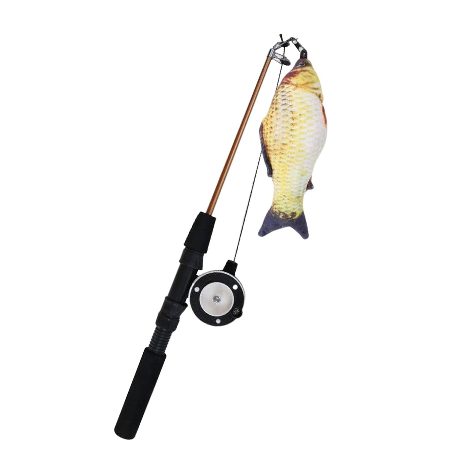 Myaddiction Cat Teaser Wand Toy Adjustable Training Interactive Retractable Fishing Pole Crucian Carp