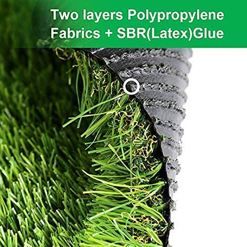 WMG GRASS Premium Artificial Grass Turf, 6.5' x 10' Drainage Mat for Dogs & Pets - Realistic Indoor/Outdoor Use (65 sq ft)