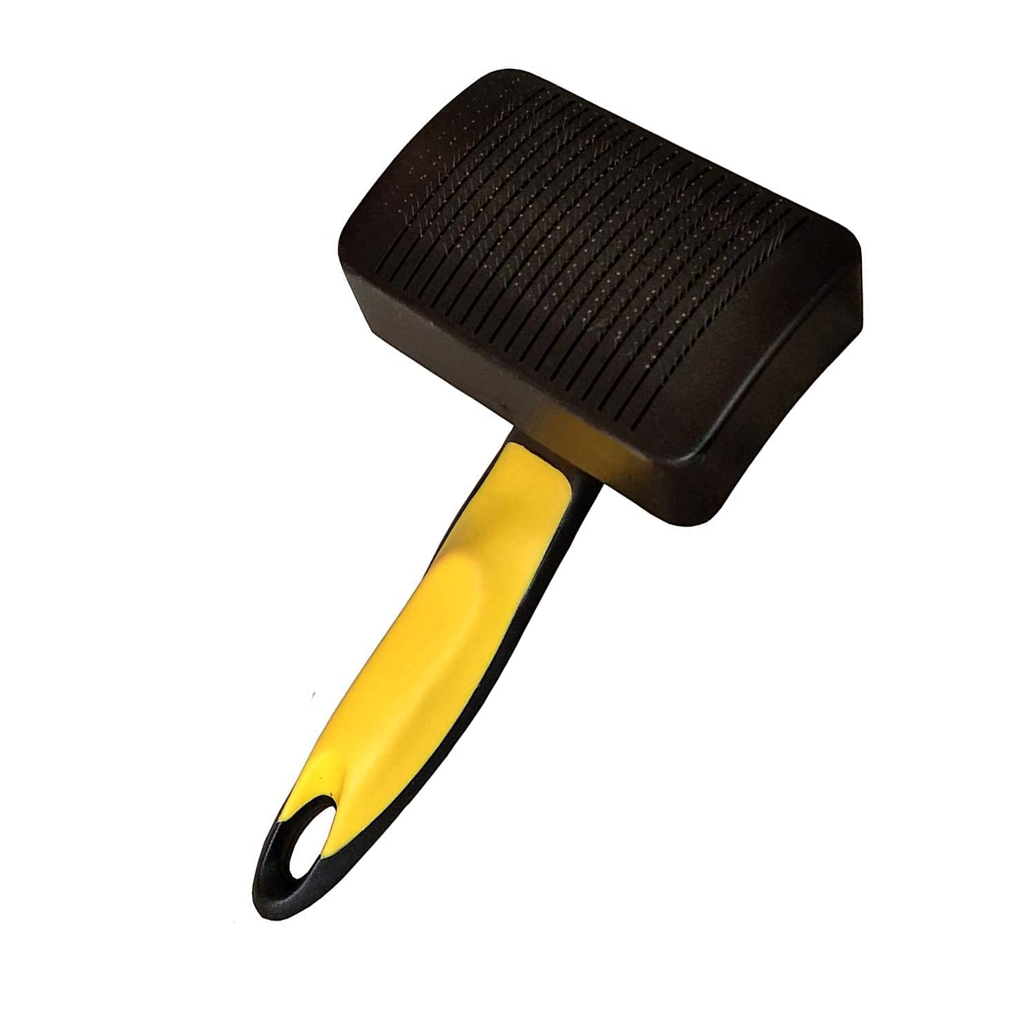 4Paws SelfCleaning Slicker Brush For Dogs & Puppies  Medium Size Grooming Tool With AutoClean Button  Removes Loose Hair, Ta