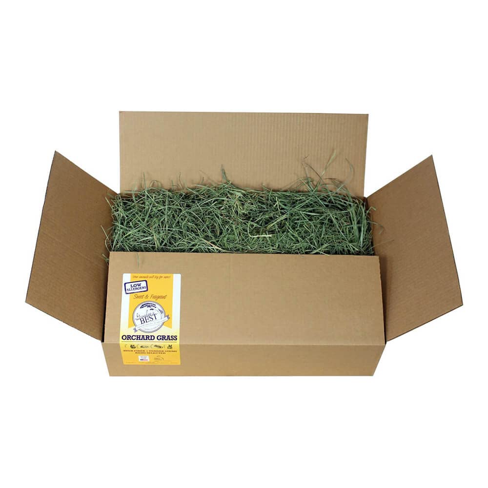 Grandpas Best Orchard Grass Hay for Rabbits, Guinea Pigs, Chinchillas, Hamsters & Gerbils, 5lb Loose Boxed, Brown