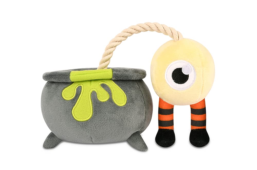 P.L.A.Y. Cute Plush Dog Toys - Howling Haunts Halloween Themed Durable Squeaker Chew Toy, Great For Puppies & Small, Medium, Lar