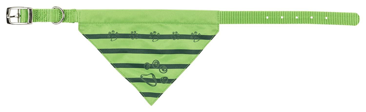 Trixie: Collar With Neckerchief For Dog | Adjustable Nylon Dog Collar With Plastic Buckle For Closure | With Removable Polyeste