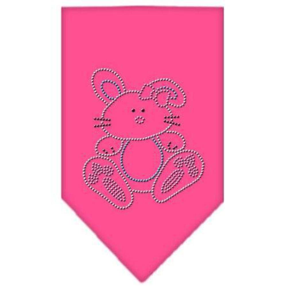 Pet and Dog Bandana Rhinestone, "Bunny" Lime Green Large
