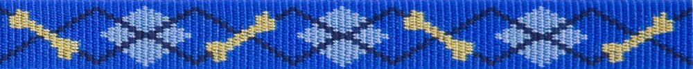 LupinePet Adjustable Roman Dog Harness for Extra Small Dogs, 9-14" Girth, 1/2" Wide, Royal Blue, Nylon Material