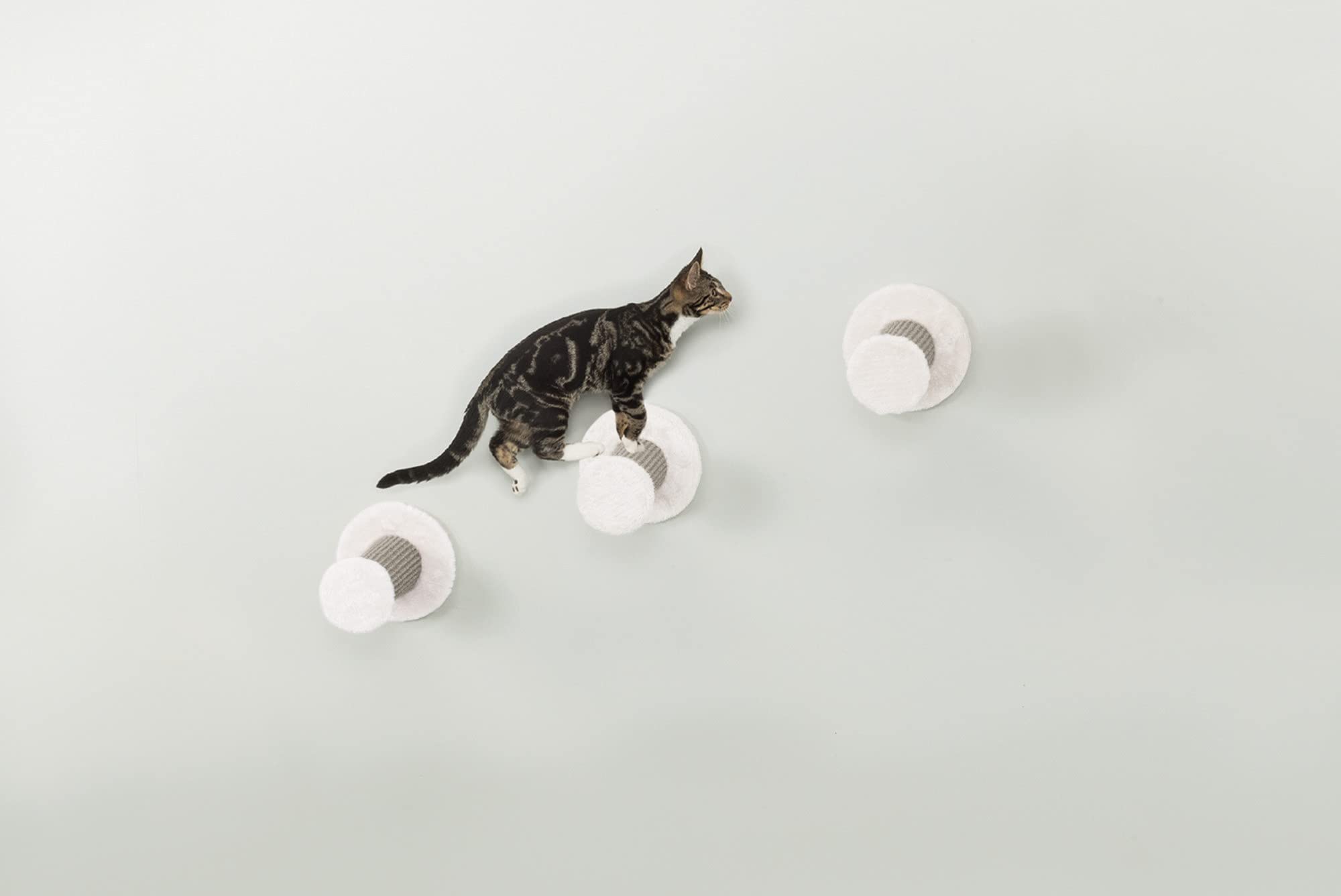Trixie Wall Mount Cat Climbing Steps, Cat Furniture, Scratching Post, 3Pcs, Gray