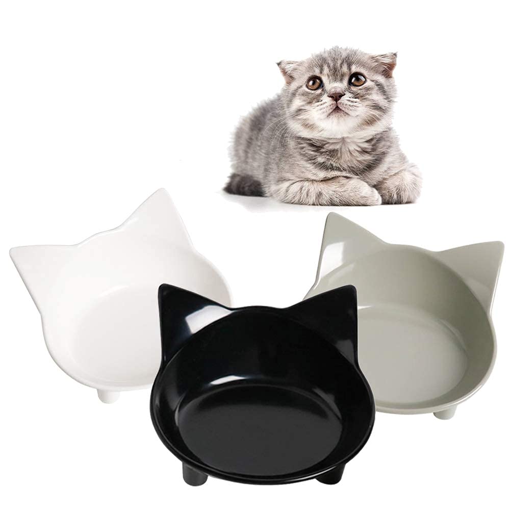 Cat Bowl Cat Food Bowls Non Slip dog Dish Pet Food Bowls Shallow Cat Water Bowl Cat Feeding Wide Bowls to Stress Relief of Whisk
