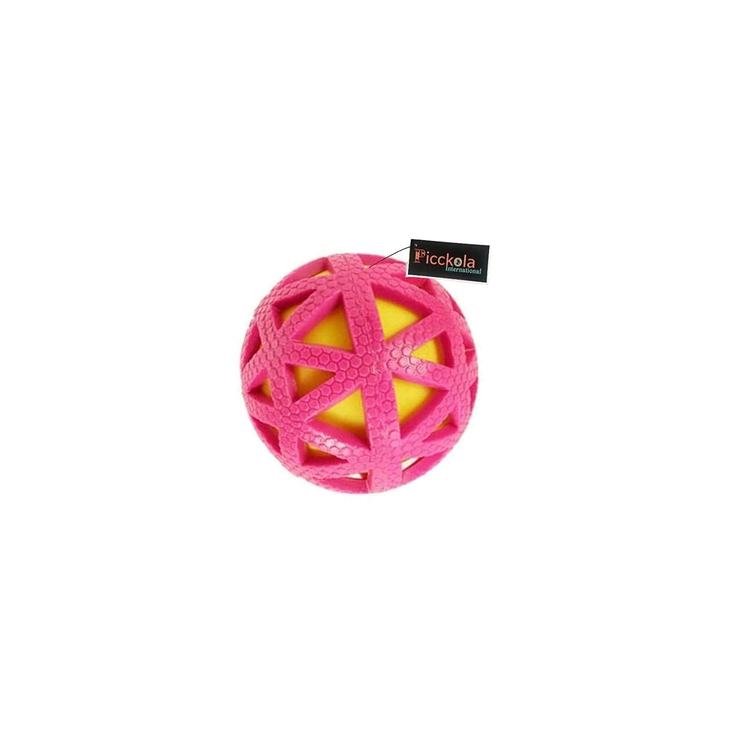 Picckola International Cute Design Customized Interactive Fetch Ball Squeaky Rubber Ball For Dogs And Puppies (Color & Design Ma