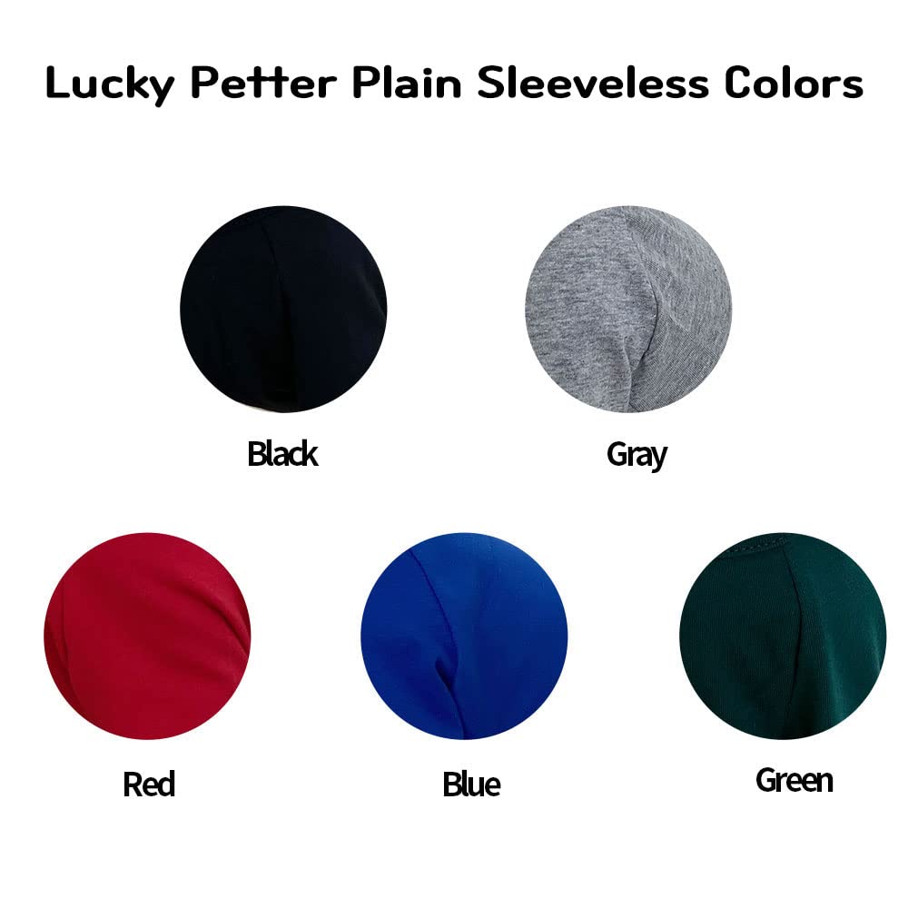 Lucky Petter Pet Clothes For Dog Cat Puppy Plain Sleeveless Shirts Durable And Elastic Dog Shirt Apparel Outfits (X-Small, Red)