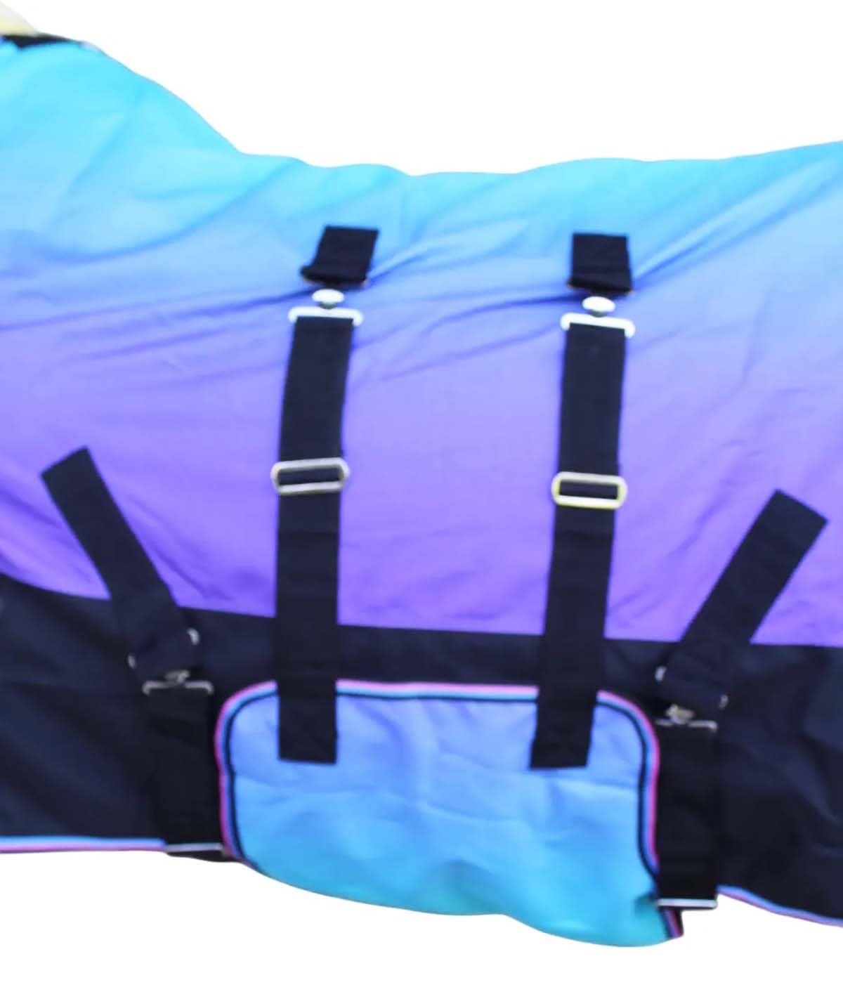 Challenger 70'' 1200D Turnout Medium-Weight Fleece Lined Bellyband Horse Winter Sheet 394Lg