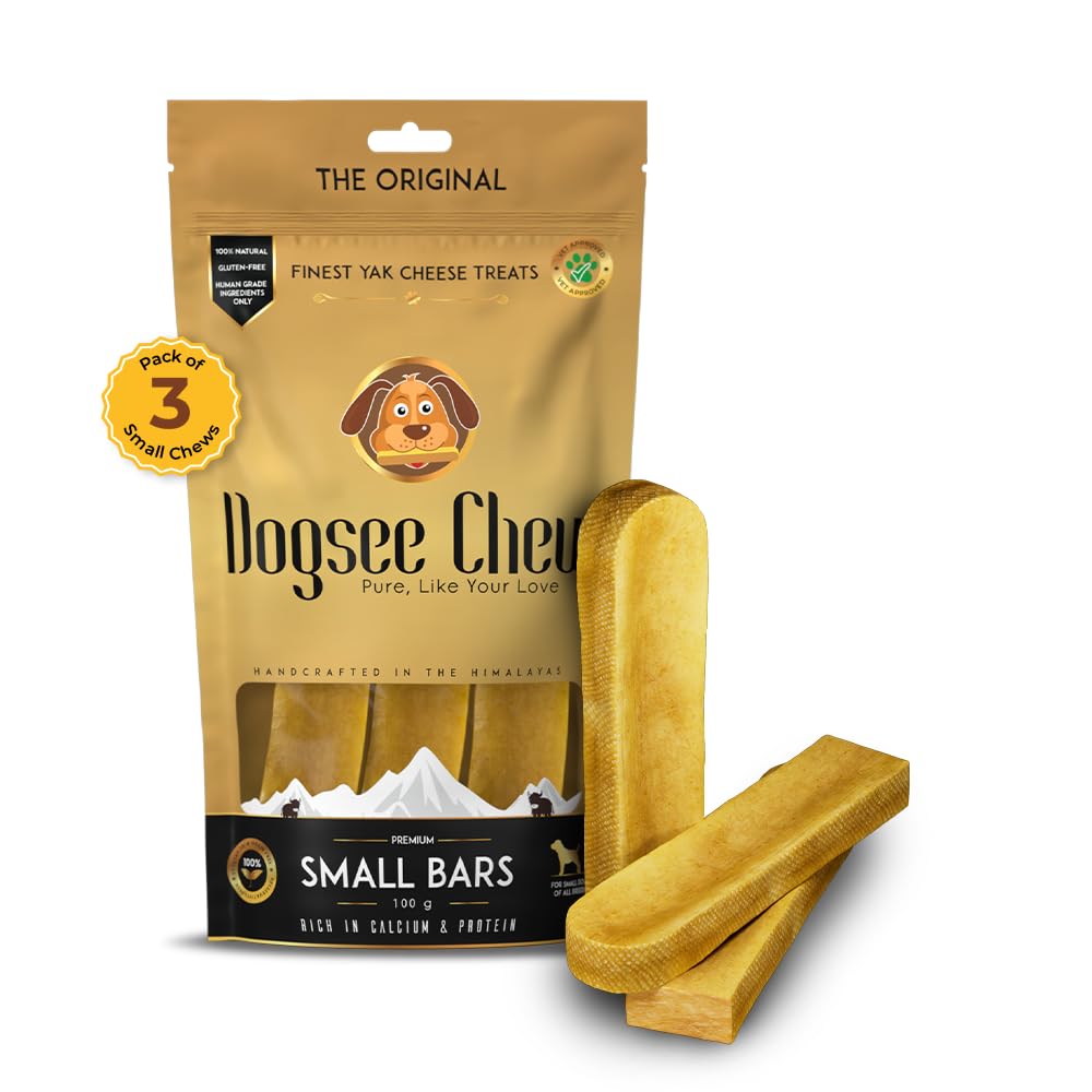 Dogsee Chews Small 100% Natural Himalayan Yak Chews  Smoke Dried  Long Lasting Healthy Treats for Active Chewers  Helps Fight Pl