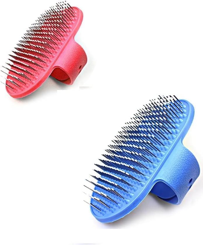 Dog Trust Pet HandHeld Rubber Hair Brush Pet Grooming Slicker Brush Practical Dog Cat Slicker Brushes Suit For All Pet Hair