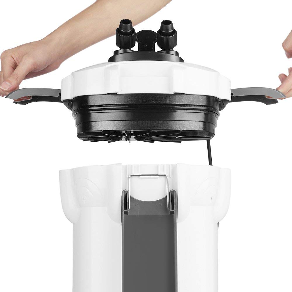 Cnz Hw-304B 525Gph Canister Aquarium Filter With Built-In 9W Sterilizer
