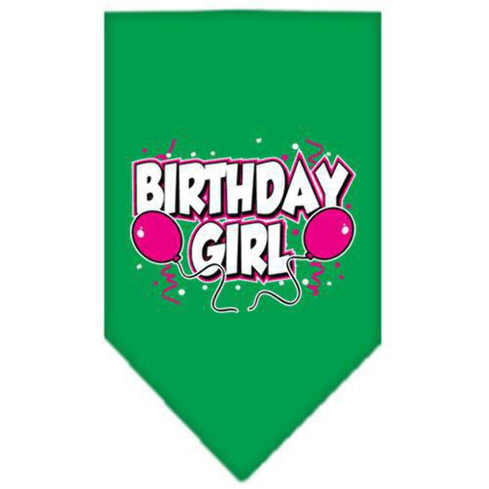 Mirage Pet Products Birthday Girl Screen Print Bandana for Pets, Large, Cocoa