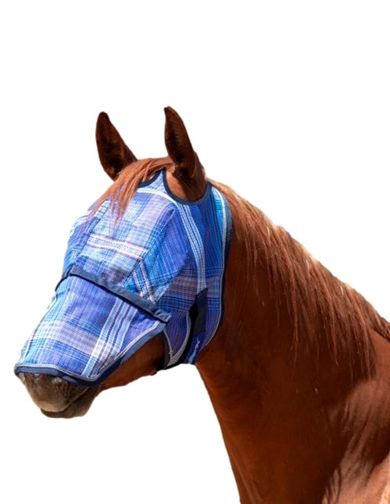 Kensington Fly Mask w/Web & Nose Size: Medium Color: 181-Kentucky Blue