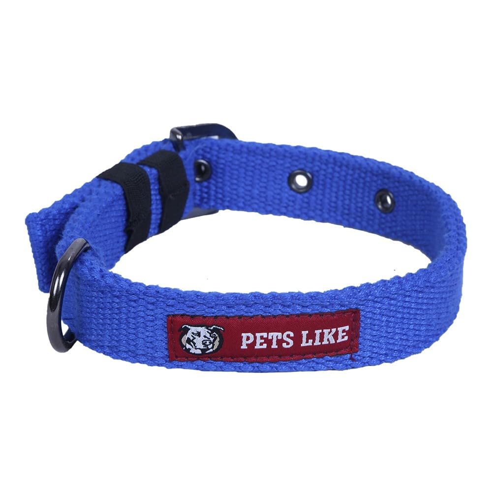 Pets Like Dog Spun Poly Collar Royal Blue(38Mm)