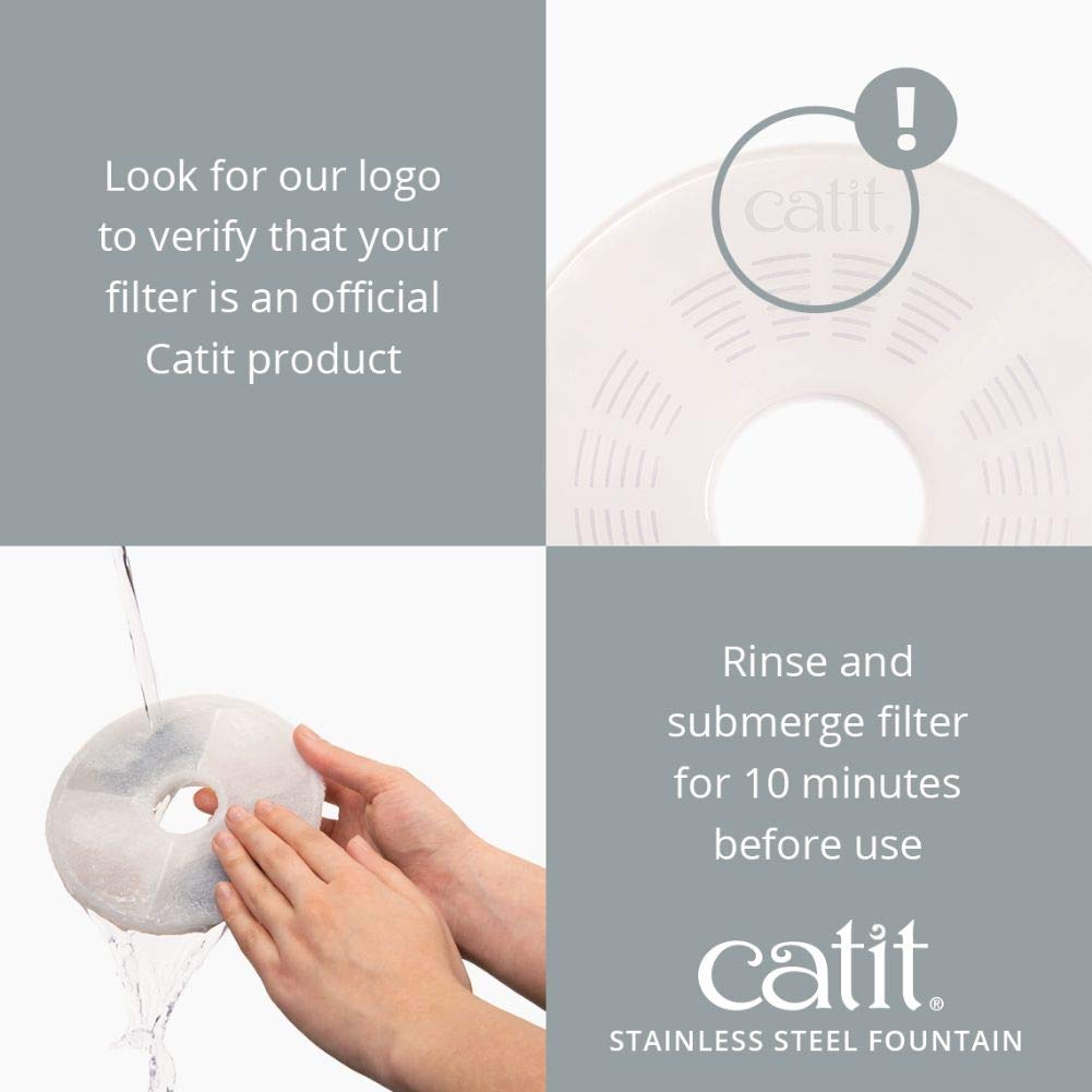 Catit Fresh & Clear Stainless Steel Cat Water Fountain, 50023