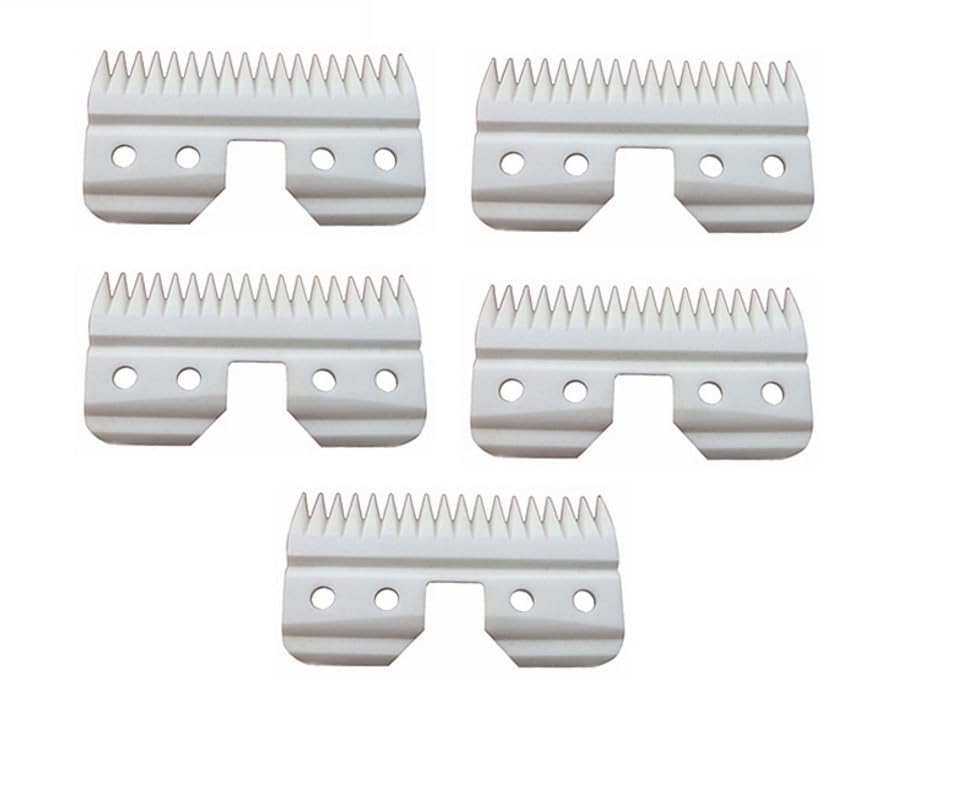5Pcs Ceramic Blades For Most Andis Oster Wahl Ag A5 Hair Clippers Cutters Trimmer Beard Dog Grooming Blade Replacement