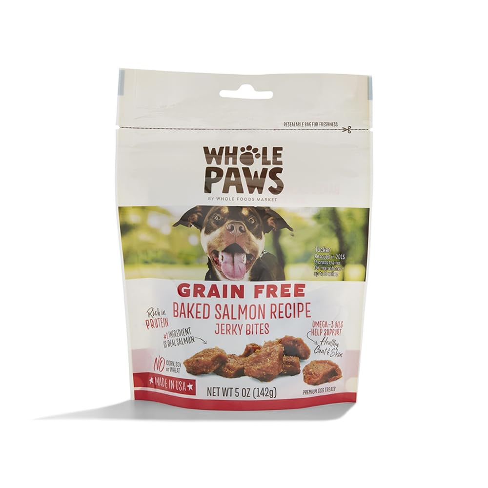 Whole Paws, Whole Paws, Salmon Jerky Bites, 5 Ounce