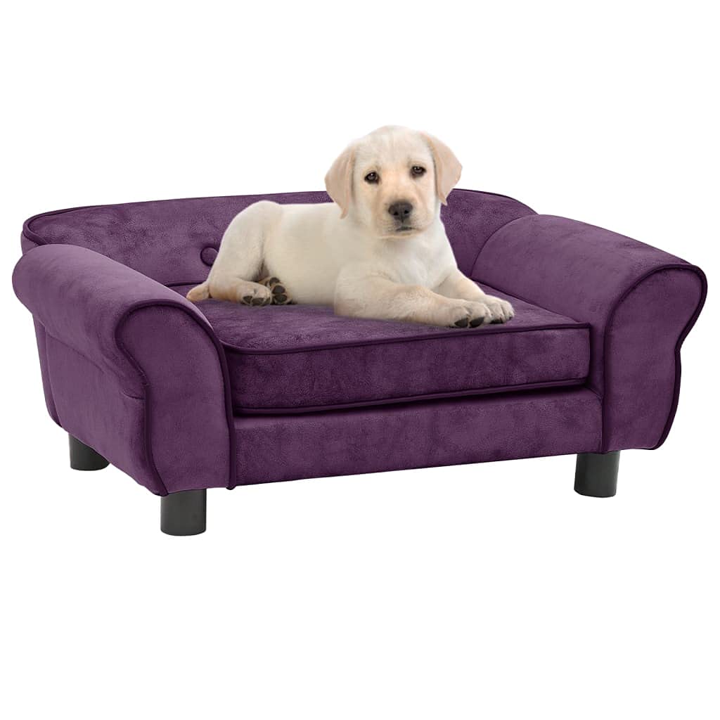 vidaXL Dog Sofa Burgundy 28.3x17.7x11.8 Plush