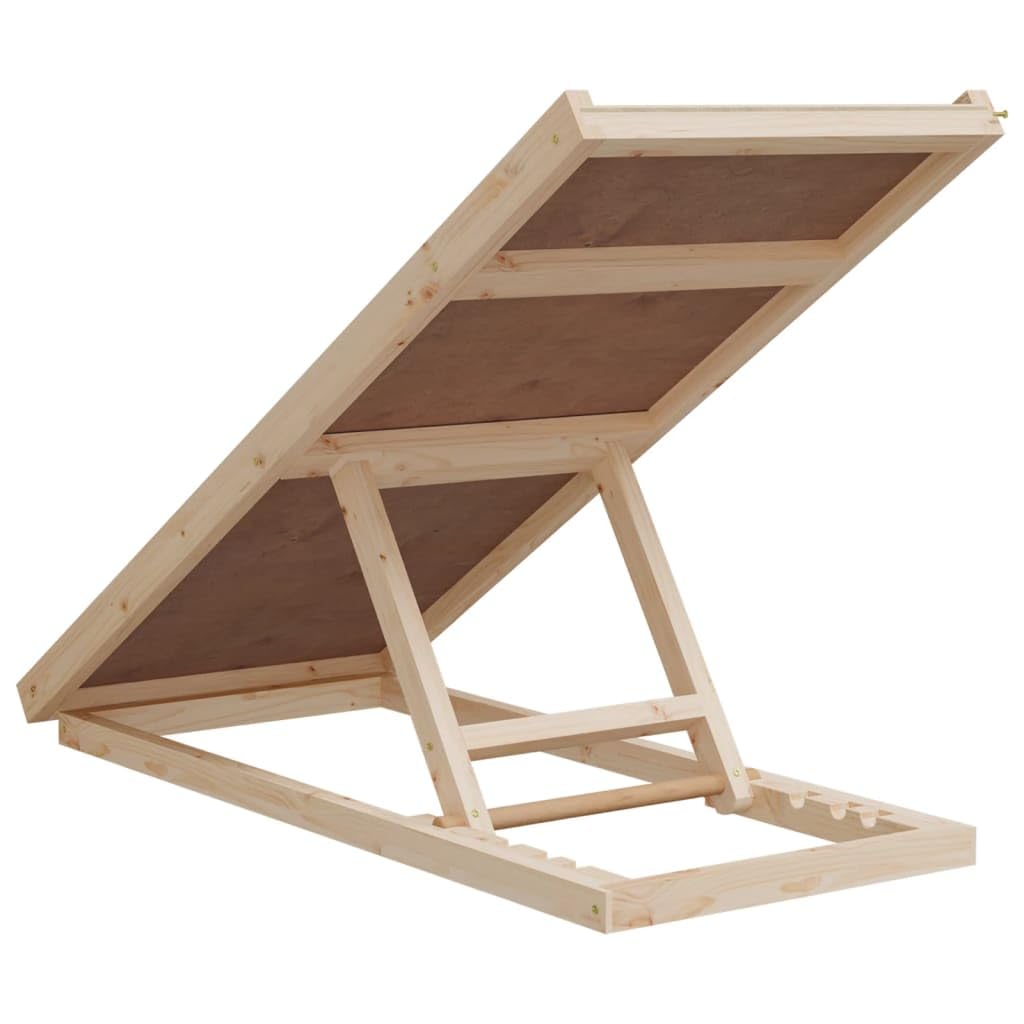 vidaXL Adjustable Height Solid Wood Dog Ramp - Anti-Slip Polyester Surface, Foldable Design for Easy Storage, Suitable for Small to Large Pets, Gray