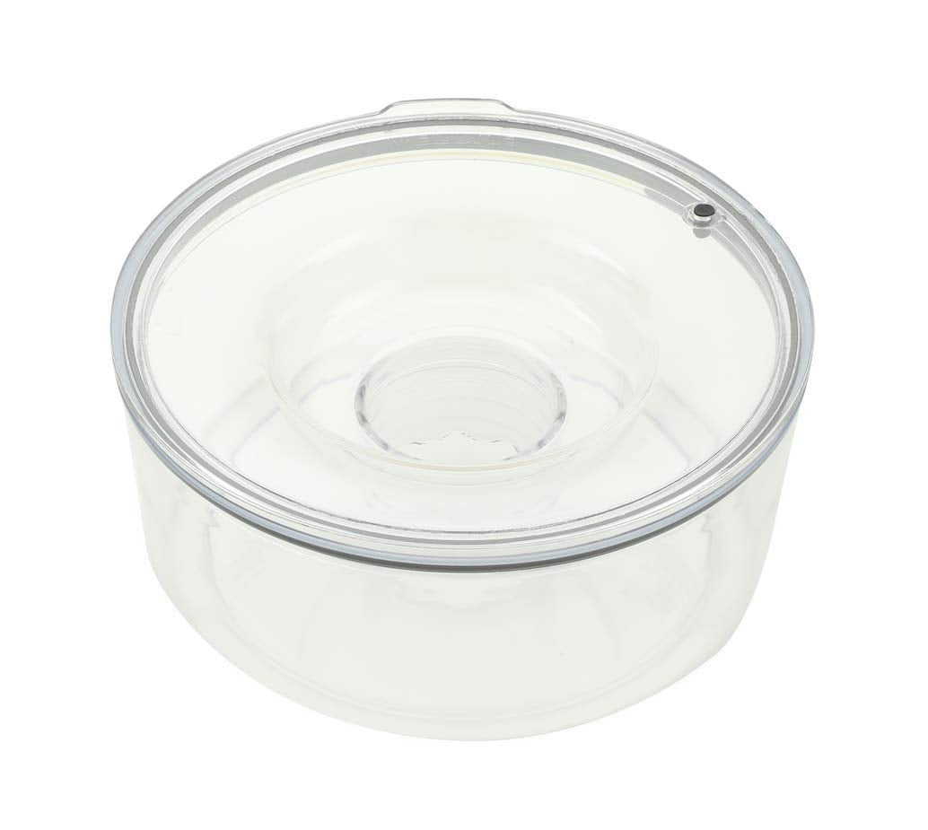 Slopper Stopper Dripless Water Bowl - Tritan Plastic Bowl Unit - for Large Breed Dogs 51-85 Lbs, 9.84    Dia, 1 Gallon Capacity
