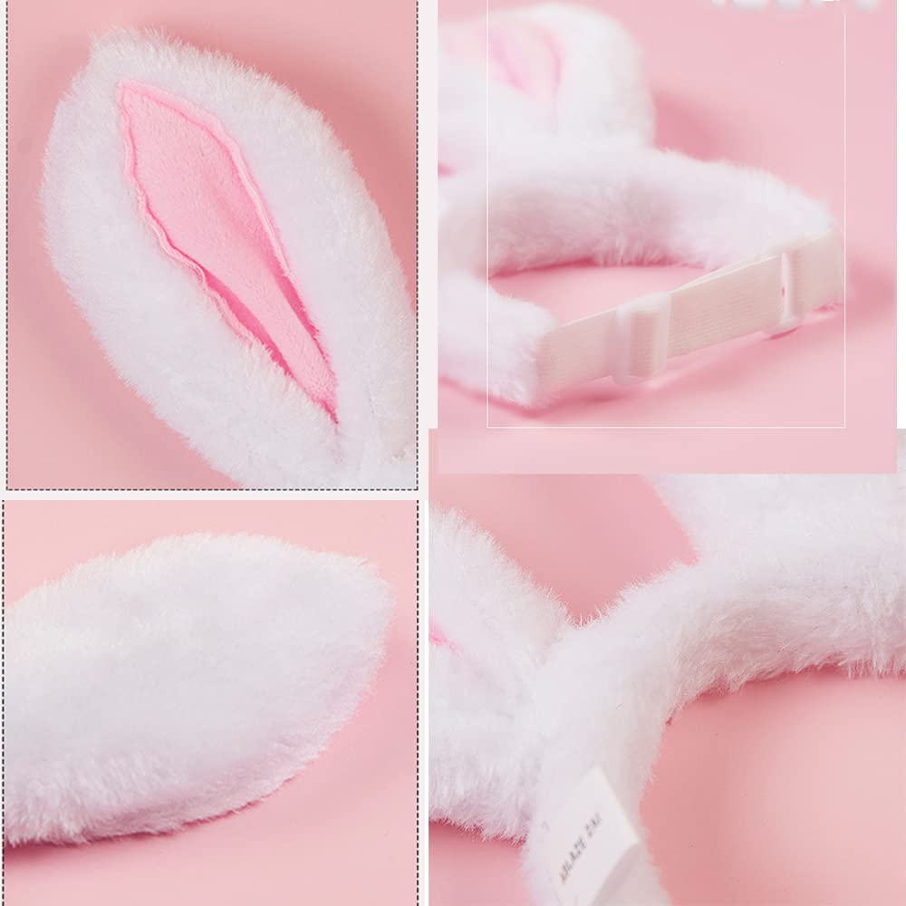 Aniac Easter Dog Headband For Small Medium Dog,Plush Dog Cat Hat With Bunny Ears, Cute Dog Head Accessories,Pet Easter Costume F