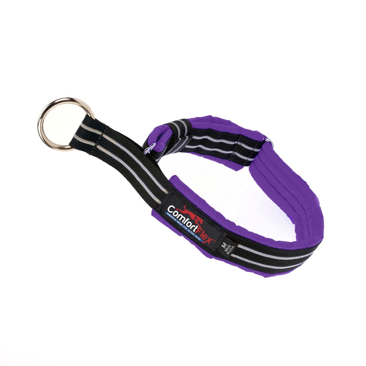 Comfortflex Martingale Collar For Dogs - American Made Slip Collar, Reflective, Adjustable, No Pull Training Collar For Medium Dogs – Soft, Wide, Fully Padded, Escape Proof - Medium, Purple