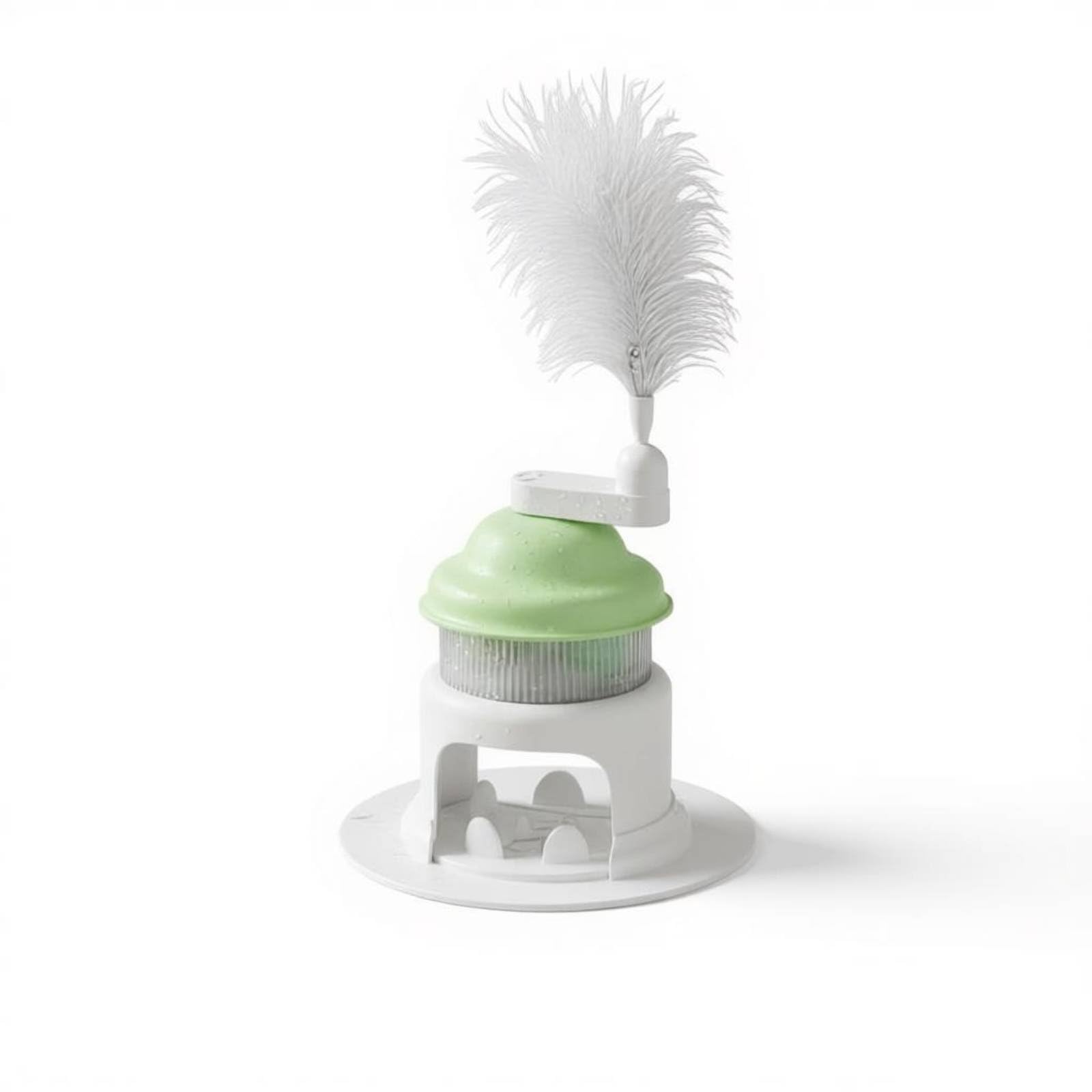 Heavenglow Boredom Relief Shaved Ice Machine Pet Toy Detachable Feather Wand Interactive Treat Dispensing Toy For Cats, Dogs, In