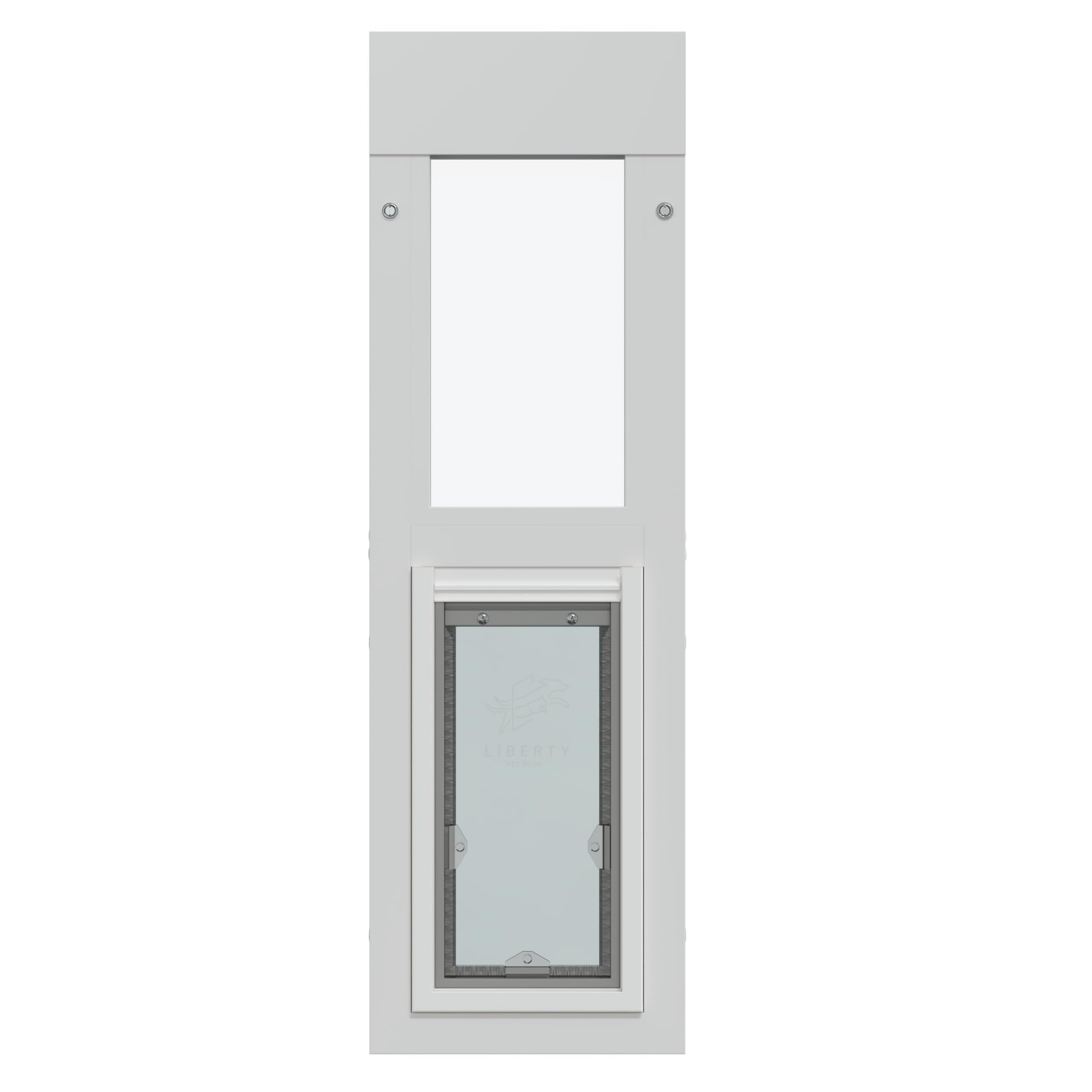 Liberty Pet Door Panel For Horizontal Sliding Windows | Aluminum Frame With Closing Cover For Home & Rentals | White, Small Flap