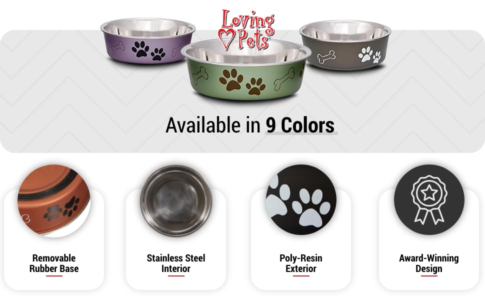 Loving Pets Bella Dog Bowl Size: Medium (2.25' H X 6.75' W X 6.75' D), Color: Murano Blue