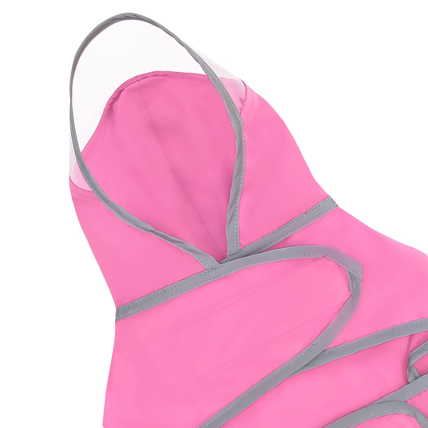 Hde Dog Raincoat With Clear Hood Rain Jacket Poncho For Small Medium Large Dogs Pink - 3Xl